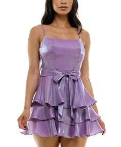 in stock Lavender Dress Short, Middle School Dance Dresses, Purple Short Dress, School Dance Dresses, Dark Lavender, Lavender Dresses, Purple Mini Dresses, Party Look