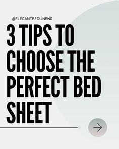 three tips to choose the perfect bed sheet