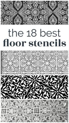 Floor Painting Stencils, Porch Stencil Concrete Floor, Painted Floor Stencil Patterns, Floor Stencils Patterns Diy, Floor Stencil Ideas, Painted Kitchen Floors, Tile Stencils Diy, Floor Stencils Patterns, Stenciled Floors