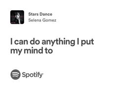 an advertisement for spotify with the words i can do anything but my mind to