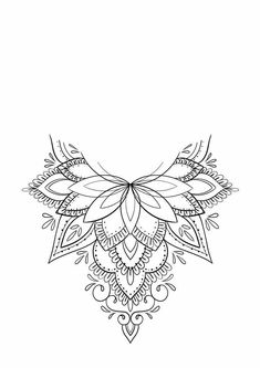 a black and white drawing of a butterfly with intricate designs on it's wings