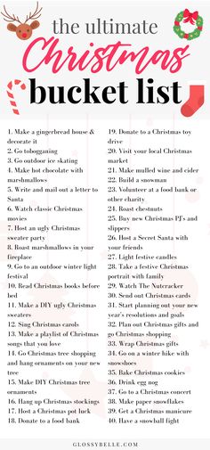 the ultimate christmas bucket list for families and friends to do this year's holiday season