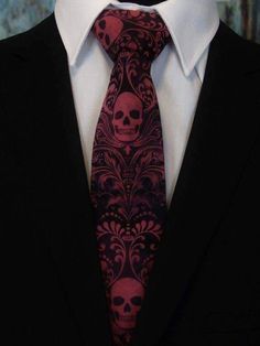 Skull Tie, Gothic Wedding Theme, Dark Wedding Theme, Halloween Themed Wedding, Goth Wedding, Dark Wedding, Rock N’roll, Future Wedding Plans, Gothic Wedding