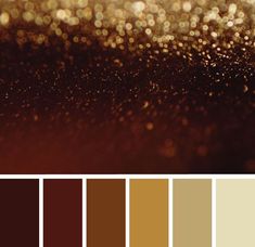 a color palette with gold and brown tones