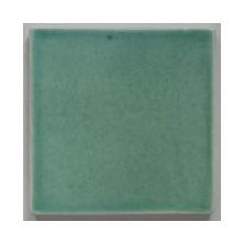 an image of a square glass plate on a white background, with the bottom half painted green