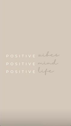 the words positive are written in white on a beige background