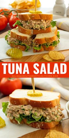 With the BEST tuna salad recipe with egg you can have a Memorial Day party food to serve! A classic tuna salad recipe that is yummy and quick. You don't want to miss this summer salad idea! Tuna Salad Recipe With Egg, Memorial Day Party Food, Easy Tuna Salad Recipe, Classic Tuna Salad Recipe, The Best Tuna Salad, Tuna Salad Recipe Easy, Tuna Sandwich Recipes, Easy Tuna Salad, Best Tuna Salad Recipe