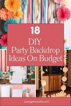 Create stunning party backdrops on a budget with these DIY ideas! From balloon garlands and fabric drapes to paper flowers and string lights, transform any space into a photo-worthy setting without breaking the bank. Perfect for birthdays, weddings, and baby showers! #PartyBackdrop #BudgetDecor #DIYDecor #EventPlanning #PartyIdeas #PhotoBoothBackdrop #AffordableDecor Backdrop For Photo Booth, Diy Cheap Birthday Decorations, Easy Diy Backdrop Photo Shoots, Diy Paper Backdrop Ideas, Office Decor For Birthday Party Ideas, Photo Background For Party, Backdrop With No Balloons, 18th Bday Backdrop Ideas, Diy Photobooth Wall