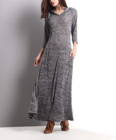 Look at this Reborn Collection Charcoal Mélange Hooded Maxi Dress - Women on #zulily today! Christian Modest Outfits, Farm Outfits, Groovy Clothing, Big Brothers Big Sisters, Groovy Clothes, Christmas Everyday, Dyt Type 2, Modest Outfit Ideas, Farm Clothes