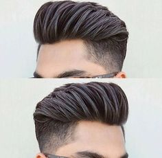 Hair style #Man #Pompadour Hear Style, Gents Hair Style, Men Haircut Styles, Corte De Cabelo Masculino, Mens Hairstyles Short