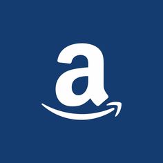 an amazon logo on a blue background with the letter'a'in the center