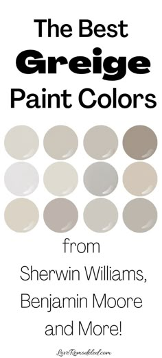 the best greige paint colors from sherylin williams, benjamin moore and more