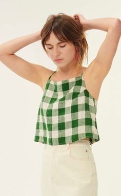 Sewing Tops, Trendy Crop Tops, Summer Sewing, Gingham Tops, Couture Tops, Diy Couture, Boho Look, Sewing Clothes, Well Dressed