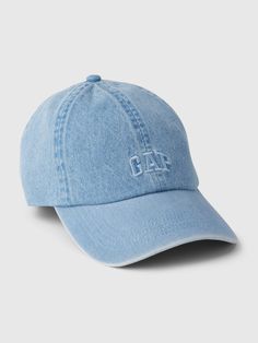 Soft 6-panel baseball cap.  Gap arch logo at front.  Curved brim.  Adjustable buckle closure at back.  For more fit and sizing info, check out our Size Guide. Cap Outfit, Denim Cap, Gap Logo, Arch Logo, Logo Baseball, Gender Equality, Support People, Toddler Christmas, Buy Lights