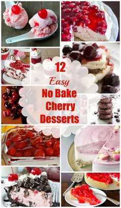 12 easy no bake cherry desserts