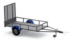 a small trailer with two wheels on the side