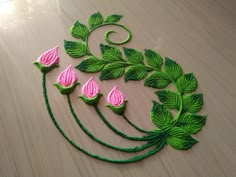 Rangoli Lifestyle Green Rangoli Designs, Vel Rangoli Design, Modern Rangoli, Easy Rangoli Designs For Beginners, Welcome Rangoli, Rangoli For Beginners, Poster Rangoli, Simple Rangoli Designs, Design Rangoli