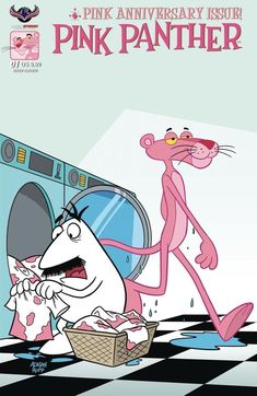 pinky and the brainwasher movie poster with cartoon characters in front of an old washing machine