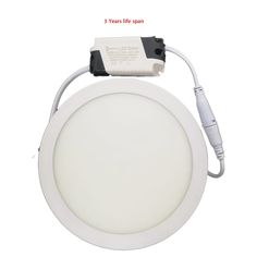 an image of a white led downlight with cable plugged into the back side