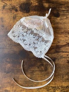 bonnet Baptism Favors Girl, Lace Baby Bonnet, Lace Bonnet, Newborn Bonnet, Baby Baptism, Baby Bonnets, Christening Dress, Baby Bonnet, Baby Outfits