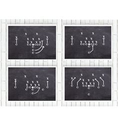 four black and white pictures with arrows drawn on them