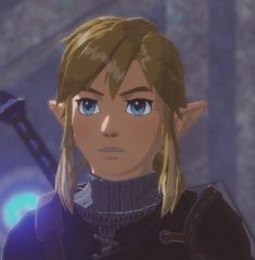 the legend of zelda is looking at something