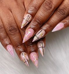 Funky Fingers, Bee Nails, Nail Pics, Pretty Nail Colors, Nail Decor, Glamorous Nails, Design Nails, Nail Swag, Pink Nail