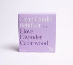 Clean Candle Refill Kit - Clove Lavender &amp; Cedarwood Candle Bags, Cookie Business, Gift Cards & Certificates, Burlap Bags, Clean Candle, Lavender Flower, Wooden Wick, Decorative Blankets, Lavender Flowers