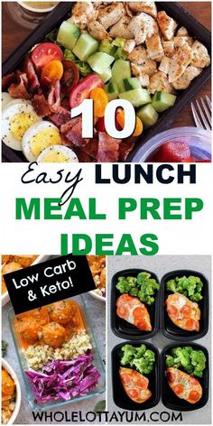 10 easy lunch meal prep ideas that are great for the whole family to enjoy and eat