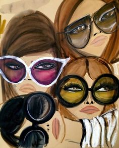 three women with sunglasses and zebra print on them