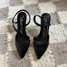 Brand New. Worn Once. Calvin Klein Shoes, Calvin Klein Black, Womens Calvin Klein, Women's Pumps, Calvin Klein, Pumps, Women Shoes, Brand New, Collage