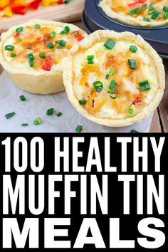 healthy muffin tin meals with text overlay