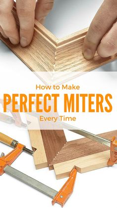 a person cutting wood with a pair of pliers on it and the words how to make perfect mittens every time