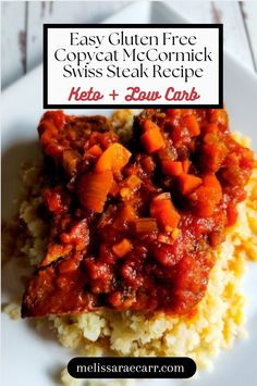 🍽Craving comfort food? 🍴 Try this Easy Gluten-Free Copycat McCormick Swiss Steak Recipe! 
🥩This hearty dish features beef smothered in a rich tomato-based sauce with perfectly seasoned onions and peppers—just like you remember, but completely gluten-free! 🌟 Mccormick Swiss Steak Recipe, Swiss Steak Recipe, Gluten Free Worcestershire Sauce, Swiss Steak Recipes, Steak And Onions, Crock Pot Inspired Recipes, Cube Steak Recipes