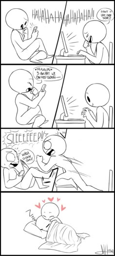 the comic strip shows how to draw an alien