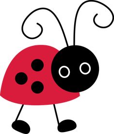 a black and red lady bug with big eyes on it's back legs, standing upright