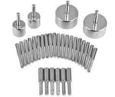 the beadalon tool set is shown in stainless steel and includes several different tools