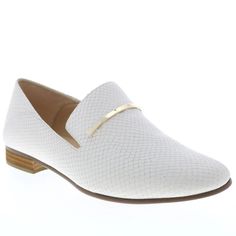 Create A Sleek And Polished Look In The Clarks Pure Viola Trim Leather Slip-On Loafer With Metal Bit. Features A Square Toe And A High Vamp For Ultimatefoot Coverage.Soft Leather Lining With A Cushion Plus Leather-Lined Footbedfor All-Day Comfort And Support. Stacked Mini Heel On A Durable Rubberoutsole. Imported. Elegant Slip-ons For Spring Galas, Chic White Slip-ons For Office, White Flat Heel Slip-ons For Formal Occasions, Formal White Pointed Toe Flats, White Loafers With Leather Sole And Low Heel, Formal Low Heel Loafers With Textured Sole, Modern White Flats For Formal Occasions, Elegant Loafers For Spring Galas, Elegant Spring Loafers For Galas