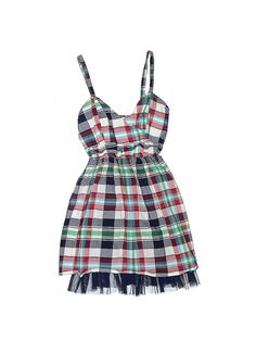 Tommy Girl Dress Size: X-Small Blue Skirts & Dresses - used. 100% Cotton, Square, Argyle, Short, Sleeveless | Tommy Girl Dress: Blue Argyle Skirts & Dresses - Used - Size X-Small Cute Skirted Summer Dresses, Cotton Skirted Dress For Vacation, Plaid Cotton Beach Dresses, Cotton Plaid Dress For Beach, Cute Plaid Dress For Vacation, Blue Plaid Skirt, Blue Skirts, Blue Cotton Dress, Blue Skirt