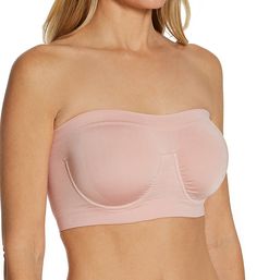 Pink Seamless Strapless Tube Top, Eileen West, Swim Brands, Dusty Rose Pink, Elastic Top, Top Band, Bandeau Bra, Sport Bra Top, Strapless Tops