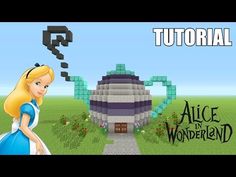 an animated video game with alice and the wonderland teapot in front of her house