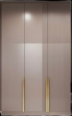 an image of a closet with gold handles