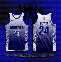 a basketball jersey with the number 24 on it and people in silhouettes behind it