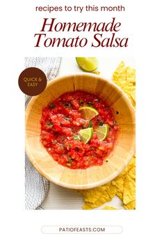 the recipe book for homemade tomato salsa