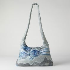 Handbag - Original artwork adorns this lightweight messenger bag, which makes a statement while staying beautifully functional with pockets. Messenger Bag Cute, Sewing Upcycling, Thrift Inspo, Bags Ideas, Upcycle Sewing, Dress Well, Story Board, Overnight Bags, Artful Home