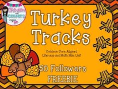 turkey tracks with the words 50 followers freebie