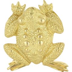 Vintage Toad Brooch 18 K Yellow Gold Estate Fine Jewelry Heirloom. Frog Decor, Bumpy Skin, Animal Brooch, Wide Body, Gold Brooches, Toad, Frogs, Vintage Brooches