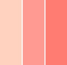 four different shades of pink and orange with the same color scheme in each one section