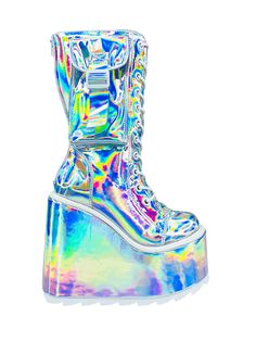 Wedge Platform Boots, Dune Desert, Shoe Goals, Rave Shoes, Trash Fashion, Clothing Projects