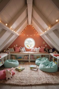 Transform Your Small Attic with These Design Tips Sloped Attic Bedroom Ideas, Attic Nook Ideas, Short Attic Ideas, Small Attic Conversion, Kids Attic Playroom, Attic Guest Bedroom, Low Ceiling Attic Ideas, Attic Living Room Ideas